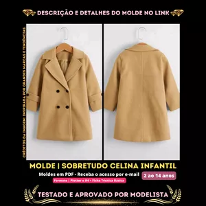 Imagem de capa para o Curso online [Molde em PDF] - Sobretudo Celina Infantil. ID 3155572 // Casaco