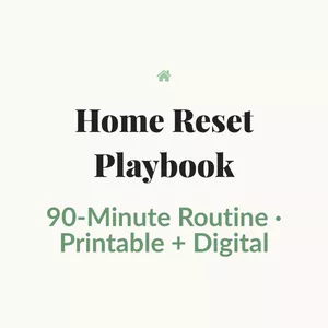 Cover image for Ebook Home Reset Playbook for New Parents (Printable + Digital Fillable)