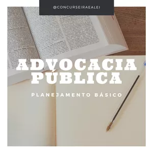 Imagem principal do produto Planejamento (básico) para estudar para a Advocacia Pública