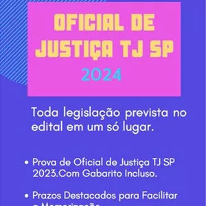 Imagem de capa para o Ebook Vade Mecum Oficial de Justiça TJ SP 2024