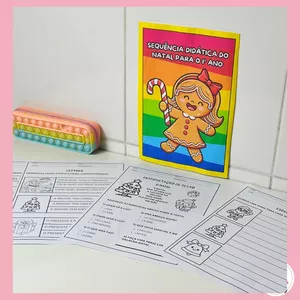 Imagem de capa para o Ebook Sequência Didática de Natal – 1º Ano ✨🎄