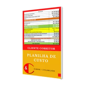 Imagem de capa para o Ebook Planilha De Custo do Financiamento de imóveis.