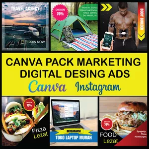 Cover image for Online course Canva Pack Marketing Digital 170 Design Ads
