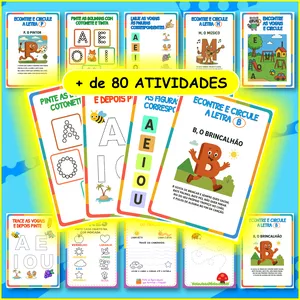 Imagem de capa para o Ebook Apostila completa para alfabetização