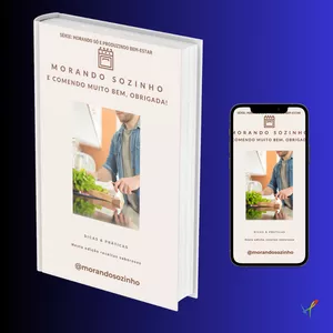 Imagem de capa para o Ebook Morando sozinho e comendo muito bem, obrigada