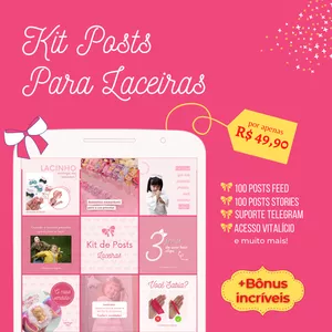 Imagem de KIT DE POSTS PARA LACEIRAS criado por Ateliê de Conteúdo na hotmart