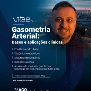 Imagem de capa para o Evento presencial Gasometria Arterial: Bases e Aplicações Clínicas Presencial