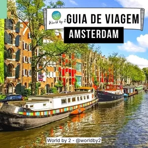 Imagem de capa para o Ebook Guia de Viagem | 3 Dias em Amsterdam - Holanda