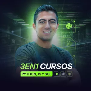 Imagen de portada para Curso online 3en1 Cursos: Python, JavaScript y SQL