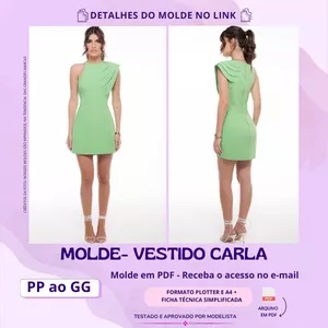 Imagem de capa para o Curso online Molde Vestido Carla 