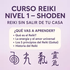Imagen de portada para Curso online 🌟 Curso Reiki Nivel 1 – Shoden 🌟