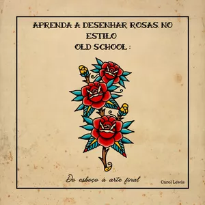 Imagem de capa para o Ebook Aprenda a desenhar rosas no estilo Old School: do esboço à arte final