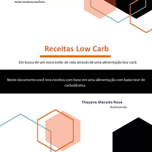 Imagem de capa para o Ebook Receitas Low Carb