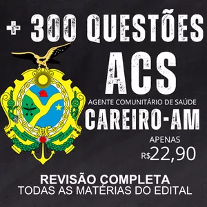 Imagem do curso CAREIRO AM - AGENTE COMUNITÁRIO DE SAÚDE ACS - TODAS MATERIAS DO EDITAL