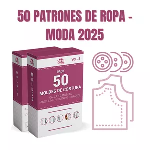 Imagen de portada para Ebook 50 PATRONES DE ROPA - MODA 2025