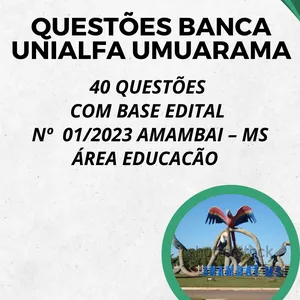 Imagem de capa para o Ebook QUESTÕES CONCURSO AMAMBAI – MS   BANCA UNIALFA UMUARAMA PARA PROFESSORES 