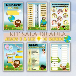 Imagem de capa para o Curso online Kit sala de aula Jesus é a luz do mundo RECANTO DO SABER INFANTIL