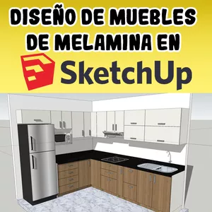 Imagen de portada para Curso online Diseño PROFESIONAL de muebles en SKETCHUP
