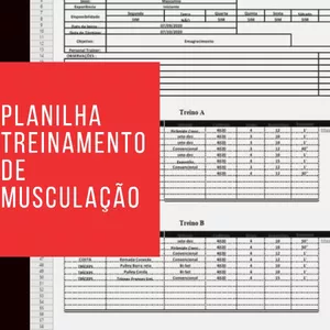 Imagem de capa para o Curso online PLANILHA TREINAMENTO DE  MUSCULAÇÃO