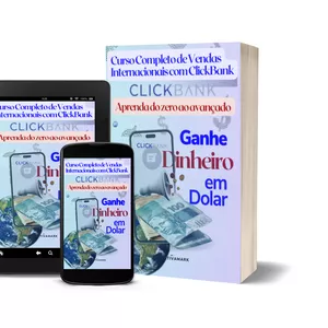 Imagem de capa para o Ebook Curso Completo de Vendas Internacionais com ClickBank