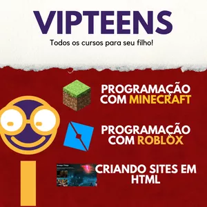 Imagem de capa para o Curso online VIP teens - Curso de Programação
