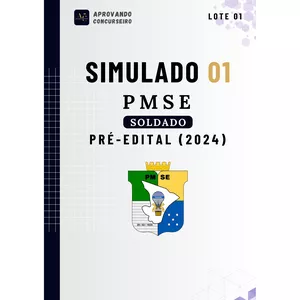 Imagem de capa para o Ebook 05 Simulados PMSE - Soldado (Pré-edital 2024)