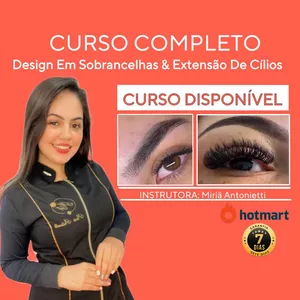 Imagem de Curso desing de sobrancelha e extensão de cílios  criado por Miriã Antonietti Martins  na hotmart