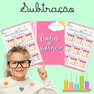 Imagem de capa para o Ebook 🌟Contas de Subtração🔢