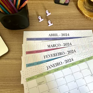 Imagem de capa para o Ebook Planner 2024 / Calendário 2024 - Mensal e Semanal para Imprimir - Foco na Produtividade