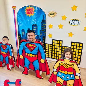 Imagem de capa para o Ebook Painel Cenário Dia dos Pais No Tema Herói