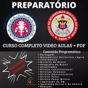 Imagem de capa para o Curso online PREPARATÓRIO CONCURSO PM BAHIA (SOLDADO)