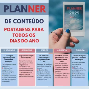 Imagem de capa para o Ebook Planner POSTS PARA INSTAGRAM ideias de postagens para o ano todo