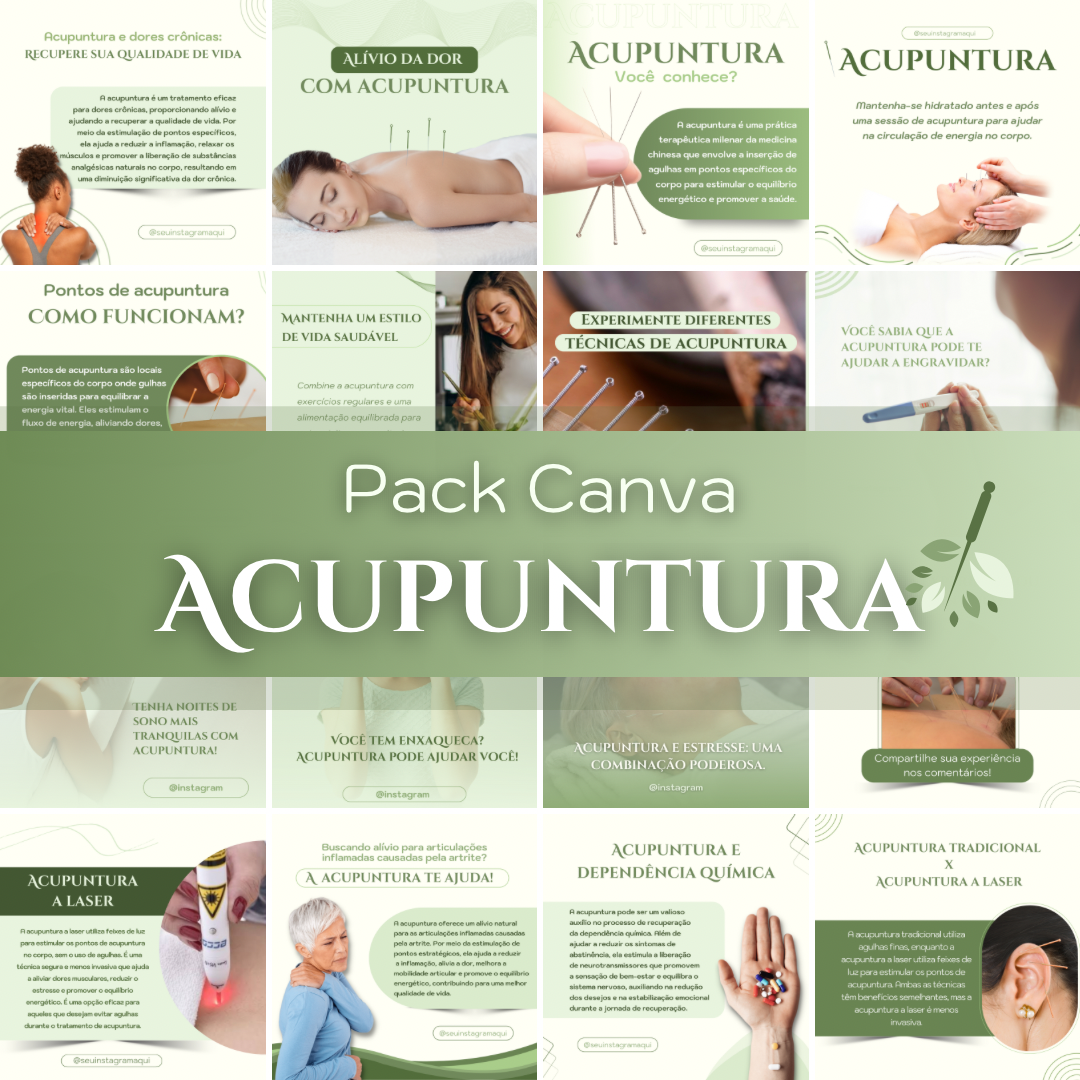 Pack canva acupuntura