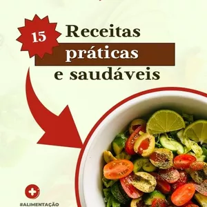 Imagem de capa para o Ebook 15 receitas praticas e saudáveis 
