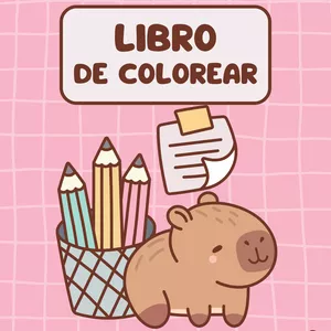 Imagen de portada para Ebook Capibaras para Colorear: Colorea, desconecta y encuentra calma.