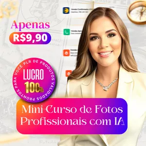 Imagem de capa para o Curso online PLR - Mini-Curso de Fotos Profissionais com Inteligência Artificial