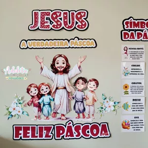 Imagem de capa para o Ebook Painel Religioso Páscoa+ Símbolos da Páscoa 