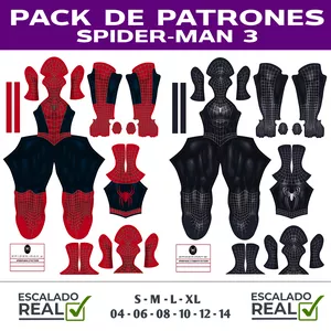 Imagen de portada para Curso online MOLDERÍA TRAJE SPIDERMAN PATRON PARA SUBLIMACION NEGRO Y ROJO KIT FAMILIAR