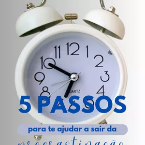 Imagem de capa para o Ebook 5 passos para superar a procrastinação 