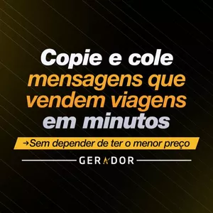 Imagem de capa para o Curso online Copie e cole mensagens que vendem viagens em minutos sem depender de ter o menor preço