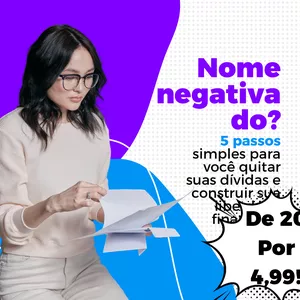 Imagem de capa para o Ebook Os 5 essenciais passos para quitar dívidas do seu nome