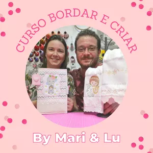 Imagem de capa para o Curso online Curso Bordar e Criar by Mari &amp; Lu