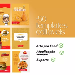 Imagem de capa para o Curso online PACK DE ARTES EDITÁVEIS PRA SALGADOS