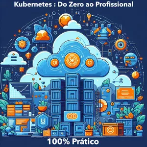 Imagem de capa para o Curso online Kubernetes e CI/CD 100% Prático : Do Zero ao Profissional