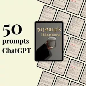 Imagen de portada para Ebook 50 Prompts Estratégicos para ChatGPT - Marketing digital &amp; Faceless
