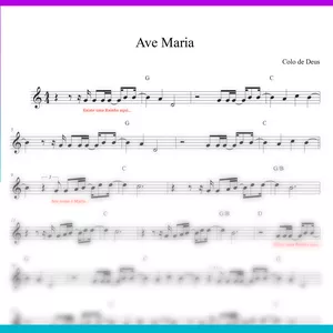 Imagem de capa para o Ebook PARTITURA AVE MARIA - COLO DE DEUS 