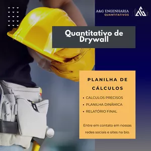 Imagem de capa para o Curso online Planilha de cálculo de quantitativo de material de Drywall