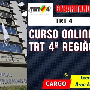 Imagem do curso Gabaritando TRT4 - Técnico Judiciário - Administrativo