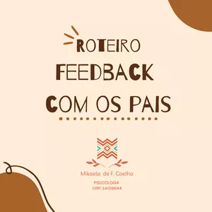 Imagem de capa para o Ebook Roteiro feedback com os pais 