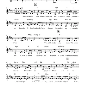 Imagem de capa para o Ebook Livres - One Service  - Cifra - melodia e Letra